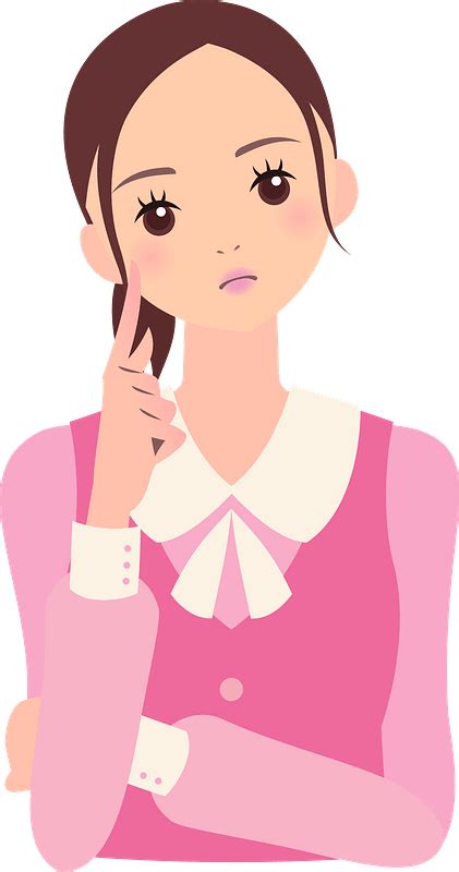 Businesswoman Is Thinking Clipart Free Download Transparent Png