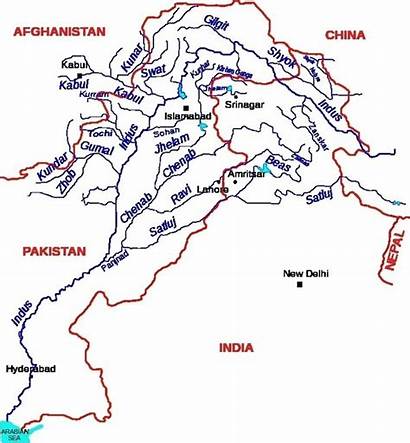 Indus Pakistan India Rivers System Drainage Himalayan