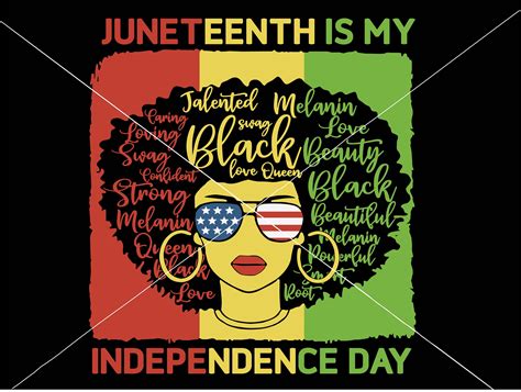 Juneteenth Is My Independence Day SVG Black Women Svg Etsy