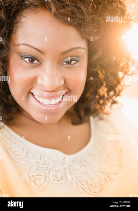 Smiling African American Woman Stock Photo Alamy