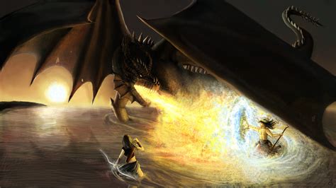 battle, Dragons, Fire, Fantasy, Dragon Wallpapers HD / Desktop and Mobile Backgrounds