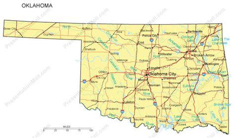 Oklahoma Rivers Map