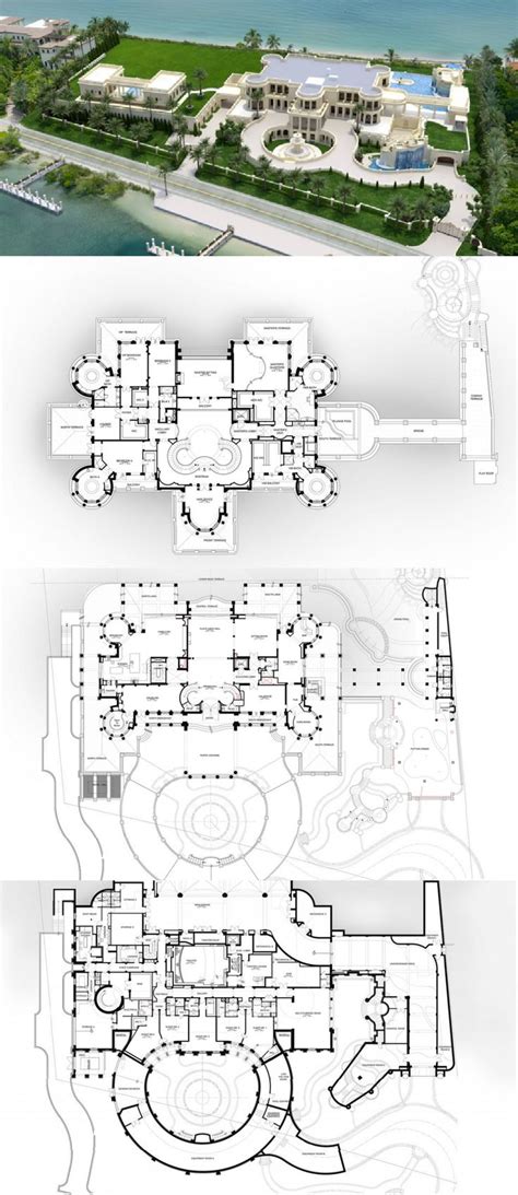 Floor Plans To The 60 000 Square Foot Le Palais Royal Oceanfront Mega