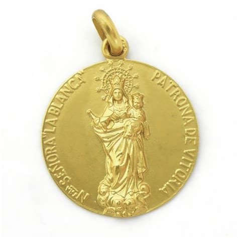 Medalla De Oro De La Virgen Blanca Joyería Aguayo