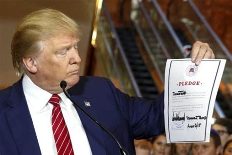 Donald Trump Signs Gop Loyalty Pledge