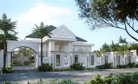 Desain rumah sederhana american style | 5 kamar tidur luas lahan 15 x 45 m. Desain Rumah Mewah dengan Style Klasik Tropis di Jakarta ...