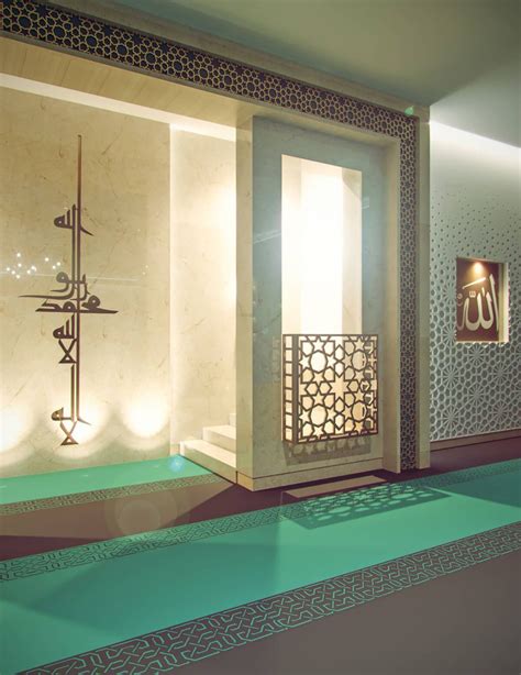 Leicester Modern Islamic Mosque Interior Design 9 The Brightly Lit