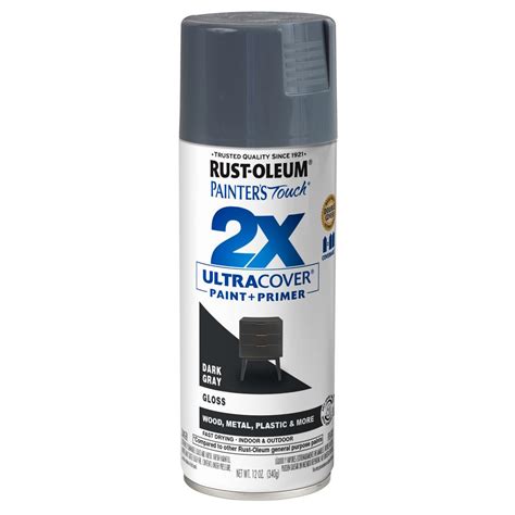 Rust Oleum Painters Touch 2x 12 Oz Gloss Dark Gray General Purpose