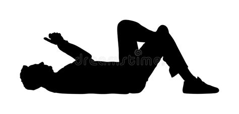 Silhouette Man Lying Down Stock Illustrations 104 Silhouette Man