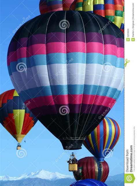 Colorful Group Of Hot Air Balloons Stock Images Image