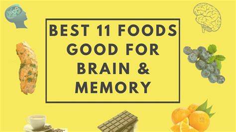 Best 11 Foods Good For Brain And Memory I Diet For Brain I Top Food For