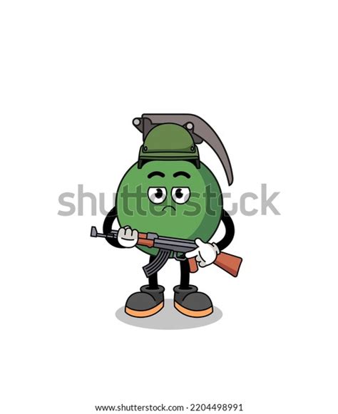 Cartoon Grenade Soldier Character Design Stock Vector Royalty Free