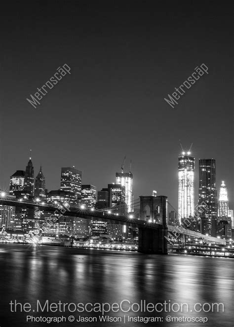The New York City Skyline From Brooklyn Black And White Pictures