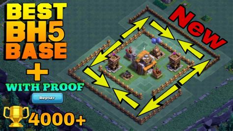 Builder Hall 5 Bh5 Base Layout Best Bh5 Base Coc With Replays