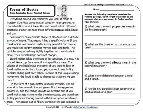 Reading Comprehension Worksheets Grade 8 Worksheets Master