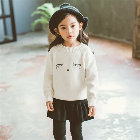 Hot Sale 2019 Spring Fall Little Girls Fashion Knitted Sweaters Female