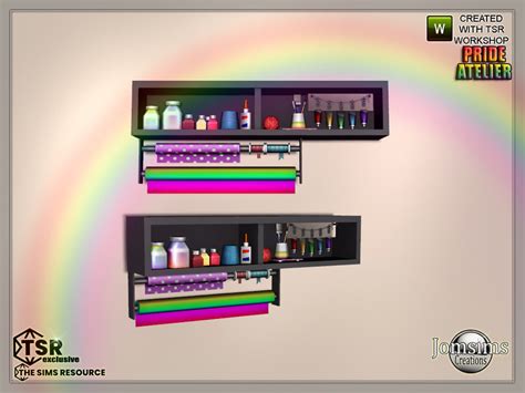 The Sims Resource Pride 2022 Atelier Deco Shelf