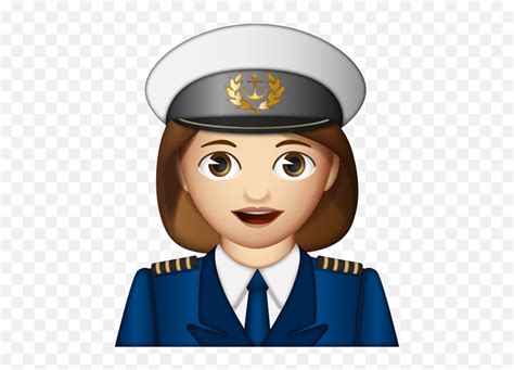 Emoji Cartoon Female Ship Captainsailor Emoji Free Transparent