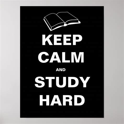 Keep Calm And Study Hard Poster