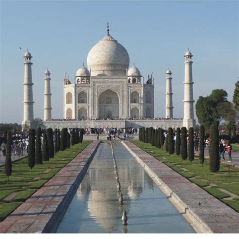 Representative View Of The Façade Of The Taj Mahal Agra India