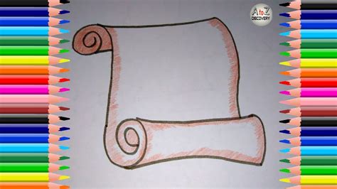 How To Draw A Scroll Or Parchment Step By Step Awesome Simple And