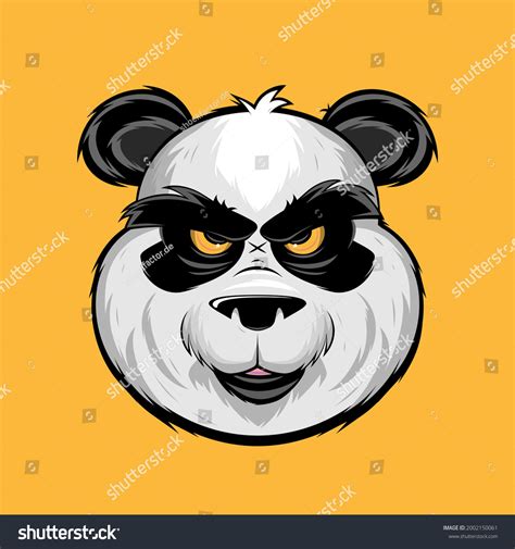 Angry Panda Bear Cartoon Illustration Stock Vector Royalty Free