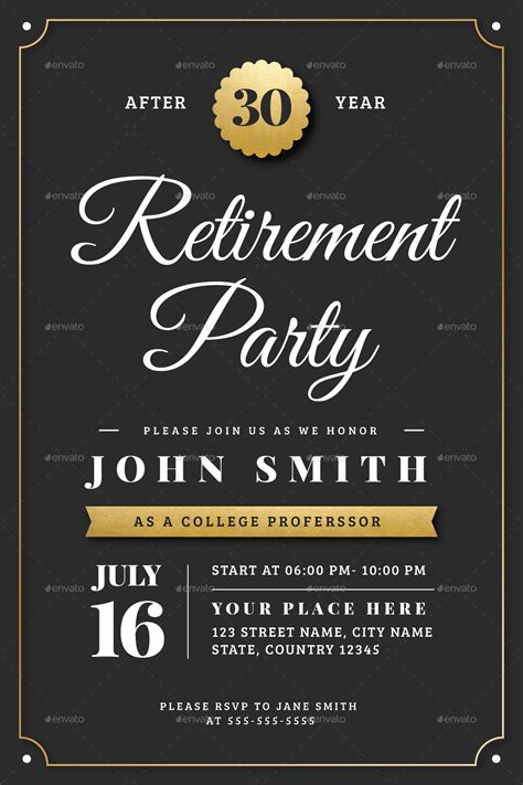 36 Retirement Party Invite Template Pics Us Invitation Template