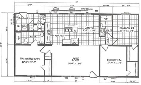 Cool Redman 2000 Double Wide 28x52 Manufactured Home Floor Plan References