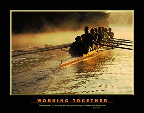 Rowing Working Together 8 Man Sculls Motivational Poster Eurogra