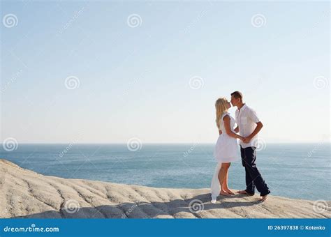 Couple Kissing By The Sea Stock Photo Image Of Lifestyle 26397838