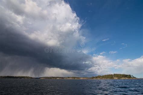 Approaching Storm On A Sea Stock Image Image Of Clouds 31758015