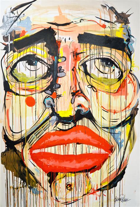 Human Face Abstract Painting Artwork Painting Canvas Face Hd