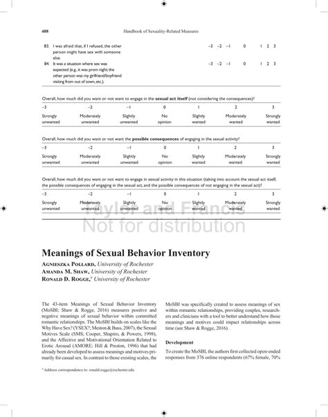 Pdf Meanings Of Sexual Behavior Inventory