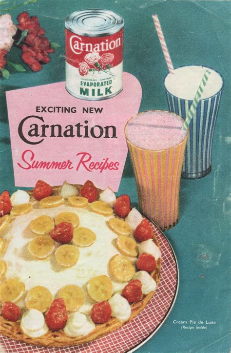 Vintage Carnation Milk Summer Recipes Book | Retro recipes, Summer recipes, Vintage recipes