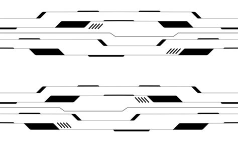 Abstract Black Line Cyber Circuit On White Seamless Background Pattern