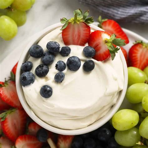 Cream Cheese Fruit Dip 4 Ingredients Fit Foodie Finds
