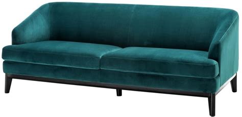 Casa Padrino Luxury Living Room Sofa Sea Green Black 195 X 90 X H 75