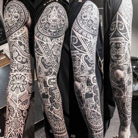 Aztec Tattoos Sleeve Drawings