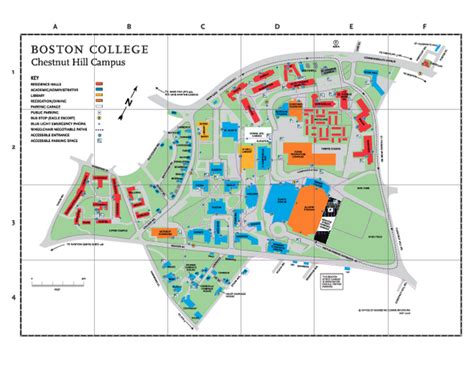 Boston College Main Chestnut Hill Campus Map 140 Commonwealth Avenue