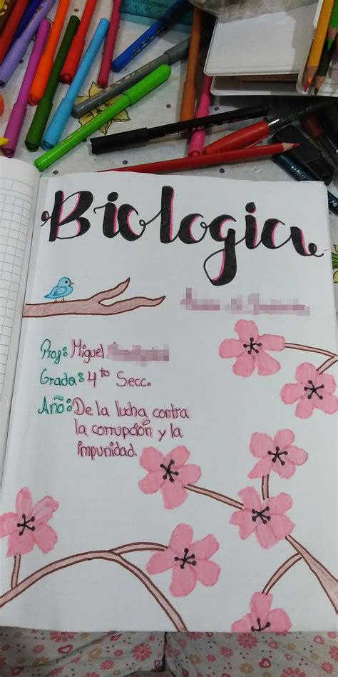 Decoraciondecuadernos Caratulas Titulos Biologia Mini Drawings