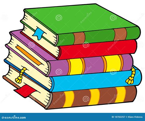 Pilha De Livros Coloridos Ilustração Do Vetor Ilustração De Novela