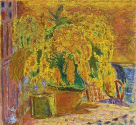 Pierre Bonnard Bouquet De Mimosas Circa Oil On Canvas X Cm
