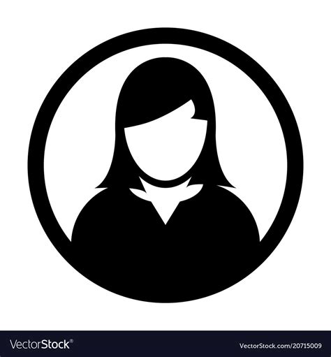 User Icon Female Person Symbol Profile Avatar Vector Image