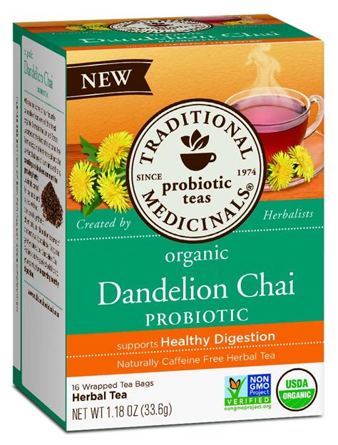 Buy Organic Tea Dandelion Chai Probiotic 16 Bag From Traditional