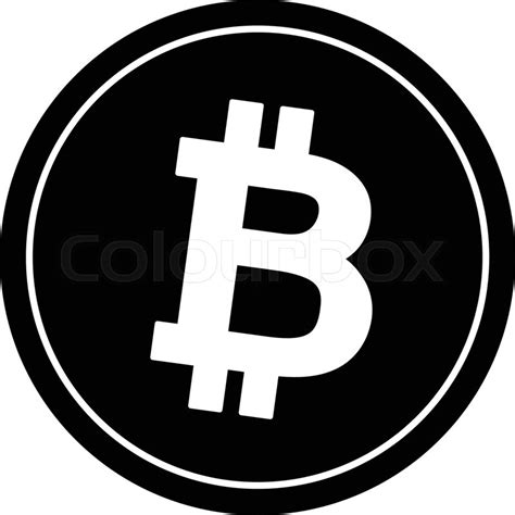 Bitcoin Icon Sign Design Stock Vector Colourbox