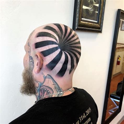 Bold Head Tattoo Doubles As A Mind Bending Optical Illusion
