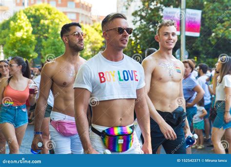 madrid spanien 7 juli 2019 gay pride homosexuelle parade orgullo redaktionelles foto