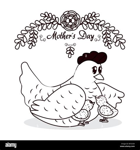 Happy Mothers Day Card With Cute Animals Stock Vector Image And Art Alamy