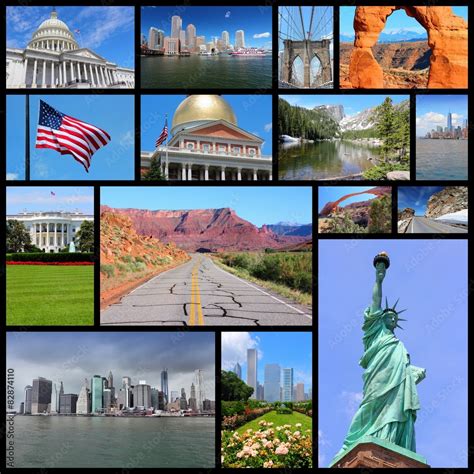 Photos Of Usa Travel Collage Stock Photo Adobe Stock