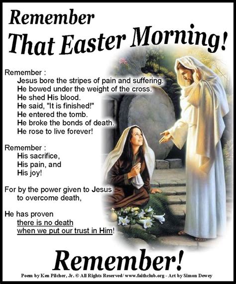 Remember That Easter Morning Jesus Peace Message Bible Easter Morning
